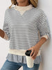 Perfee Faux Layered Striped Long Sleeve Sweatshirt test