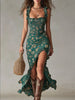 Full Size Floral Smocked Ruffle High-Low Maxi Dress Plus Size test