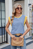 Contrast Striped Round Neck T-Shirt test