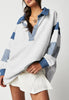 Color Block Johnny Collar Long Sleeve Sweatshirt test
