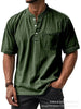 Men's Full Size Button Detail Short Sleeve Top Plus Size test