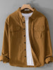 Men's Plus Size Button Down Shirt with Dual Chest Pockets test