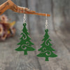 Christmas Tree Wooden Earrings test