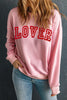 LOVER Round Neck Dropped Shoulder Sweatshirt test