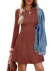 Ribbed Knit Long Sleeve A-Line Dress test
