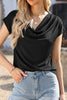 Cowl Neck Short Sleeve T-Shirt test