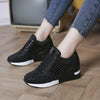 Glitter Mesh Wedge Sneakers with Height-Increasing Sole test