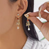 18K Gold-Plated Christmas Tree Earrings test