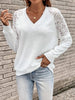 Lace Detail V-Neck Long Sleeve Top test