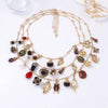 3-Piece 18K Gold-Plated Resin Gemstone Necklace test