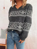 Geometric Dropped Shoulder Long Sleeve Sweater test