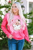 Christmas Santa Claus Tie Dye Print Pullover Sweatshirt test