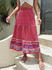 Perfee Printed Tiered High Waist Skirt test