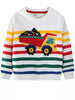 Children's Cartoon Truck Striped Sweatshirt test