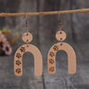 Geometric Shape Wooden Earrings test