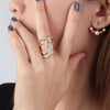 18K Gold-Plated Zircon Interwoven Ring test