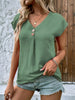 V-Neck Short Sleeve Blouse test