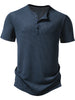 Men's Textured Henley Button Detail T-Shirt test