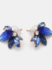 Alloy Rhinestone Flower Stud Earrings test