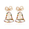 18K Gold-Plated Christmas Bell Dangle Earrings test