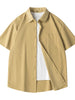 Men's Plus Size Casual Loose Fit Short Sleeve Shirt test