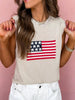 American Flag Graphic Knit Sweater Vest