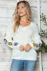 Crochet Flower V-Neck Sweater test