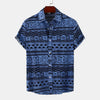 Men's Plus Size Printed Button Up Short Sleeve Shirt test