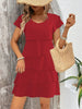 Casual Layered Round Neck Ruffled Sleeve Dress test