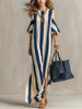 Striped Cold Shoulder Maxi Dress test