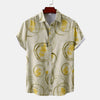 Men's Plus Size Printed Button Up Short Sleeve Shirt test