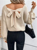 Back Bow V-Neck Sweater test