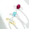 925 Sterling Silver Zircon Oval-Cut Ring test