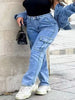 Full Size Light Wash Cargo Jeans with Multiple Pockets Plus Size test