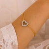 18K Gold-Plated Heart Bracelet test