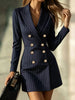 Stripe Double-Breasted Blazer Dress test