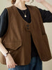 Asymmetric Button Closure Utility Vest Coat test
