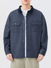 Men's Plus Size Button Up Shacket with Dual Chest Pockets test