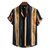 Men's Plus Size Striped Short Sleeve Button-Up Shirt test