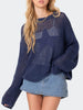 Star Round Neck Long Sleeve Knit Top test