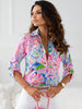 Floral Print Button-Down Shirt