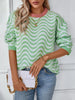 Wavy Striped Round Neck Sweater test