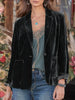Pocketed Button Up Lapel Collar Blazer test