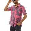 Men's Full Size Leaf Print Short Sleeve Shirt Plus Size test