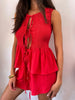 Tied Front Smocked Top and Shorts Set test