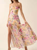 Strapless Floral Maxi Dress with Side Slit test