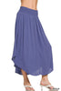 Zenana Woven Crinkle Smocked Waist Maxi Skirt W Pockets test
