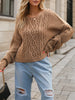 Round Neck Dropped Shoulder Long Sleeve Sweater test