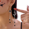 Star & Moon Chain Drop Earrings test