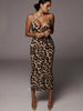 Leopard Print Spaghetti Strap Midi Dress test